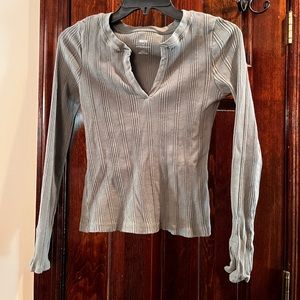 Long Sleeve Ribbed Maeve Shirt